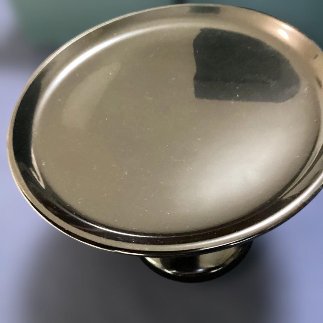 輪島塗黒塗高台八寸　10客　　新品未使用　　　木製漆器