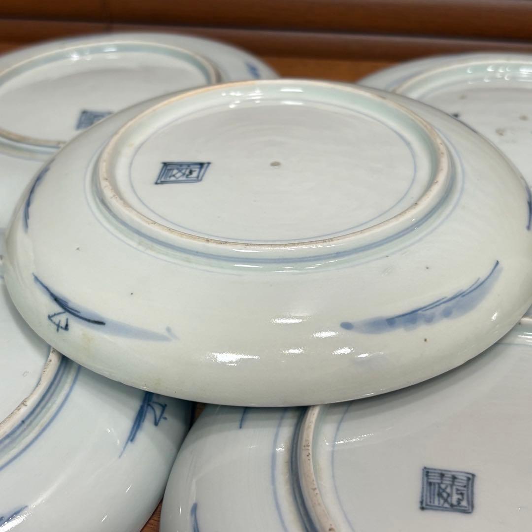 江戸時代　古伊万里　染め付　皿