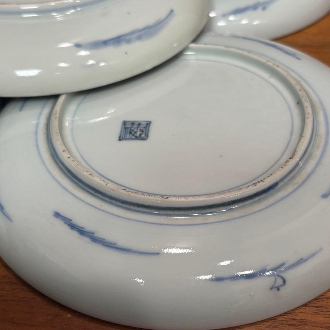 江戸時代　古伊万里　染め付　皿