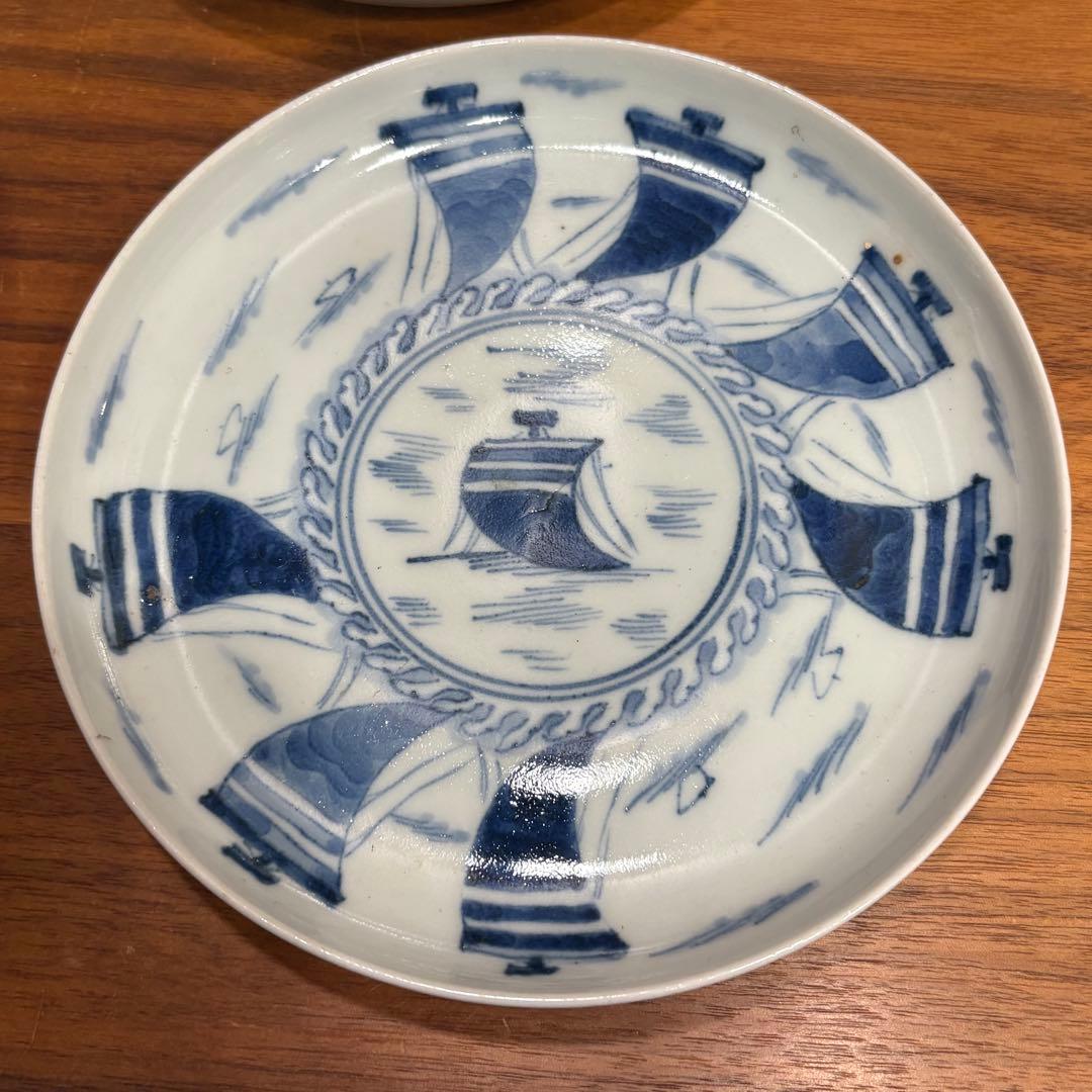 江戸時代　古伊万里　染め付　皿