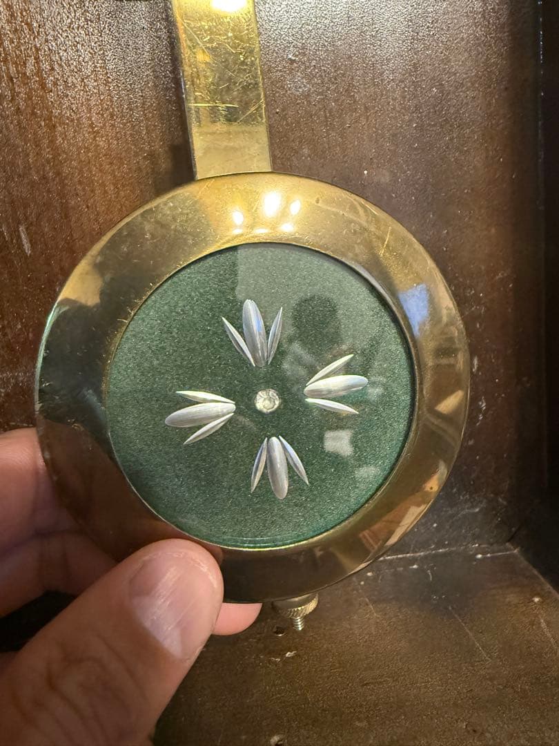 昭和30年代 栄計舎 ゼンマイ式掛時計 振り子 巻き鍵付 動作品　昭和レトロ