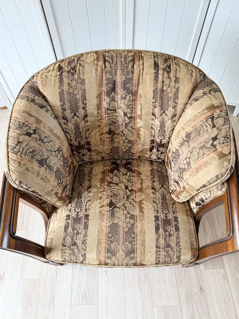 ロゼ　マルニ木工 地中海ロイヤル シャルル アームチェア 1人掛けソファ