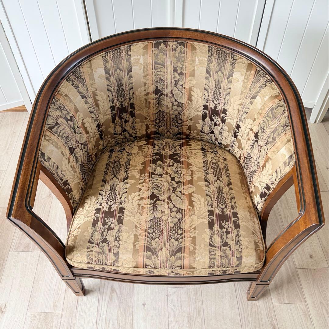 ロゼ　マルニ木工 地中海ロイヤル シャルル アームチェア 1人掛けソファ