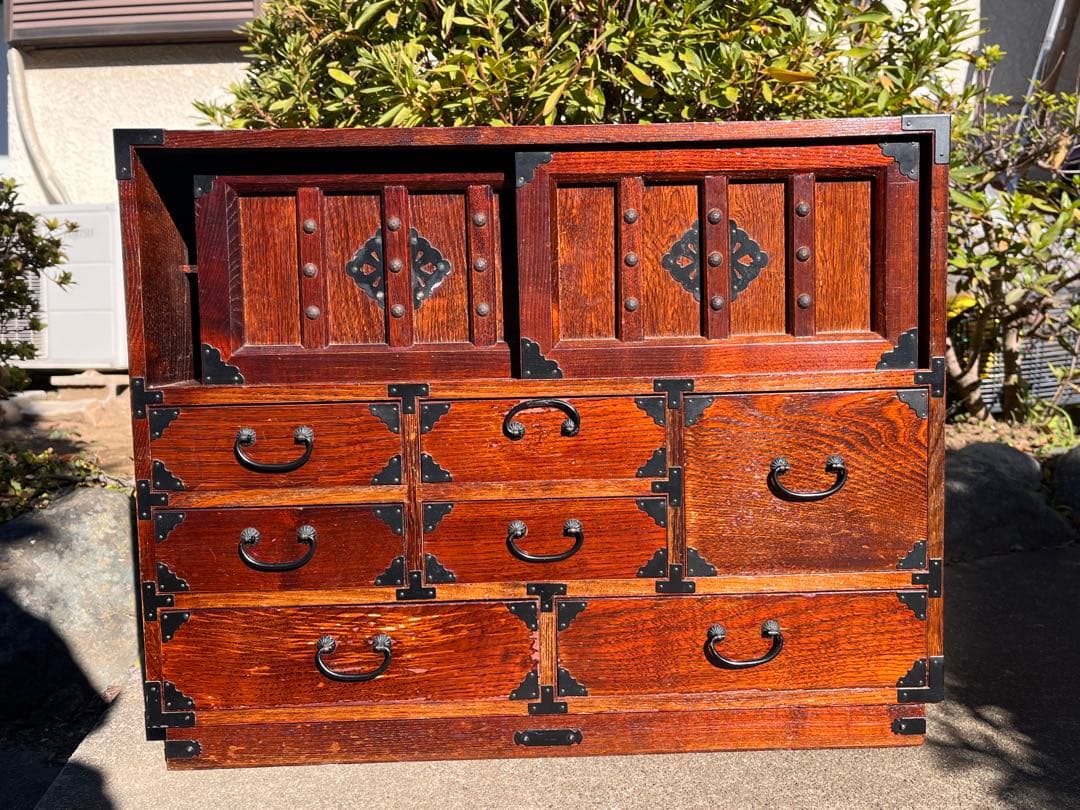 民芸調 木製 小箪笥 引き出し多数 和風インテリア