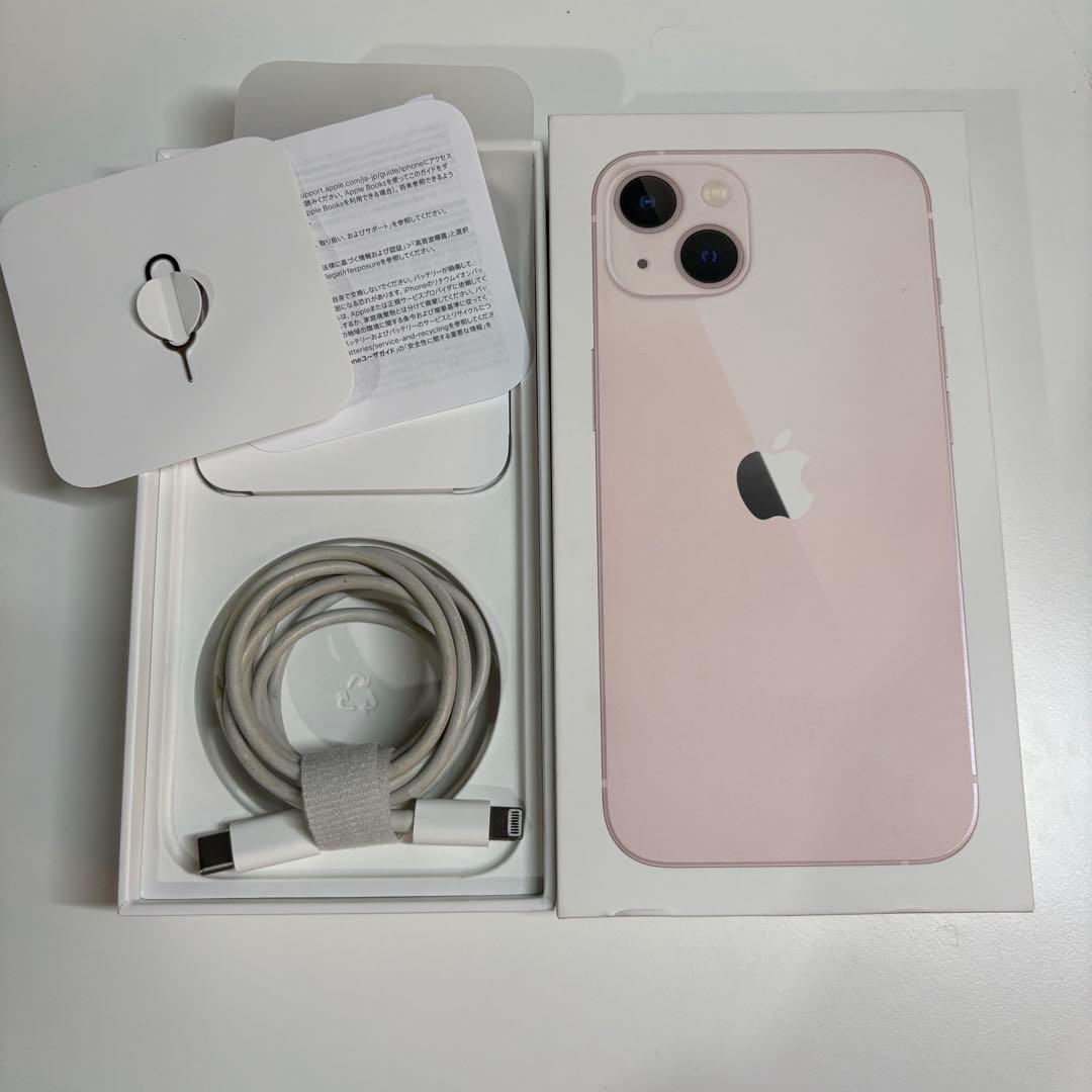 美品 iPhone 13 128GB ピンク バッテリー100% simフリー