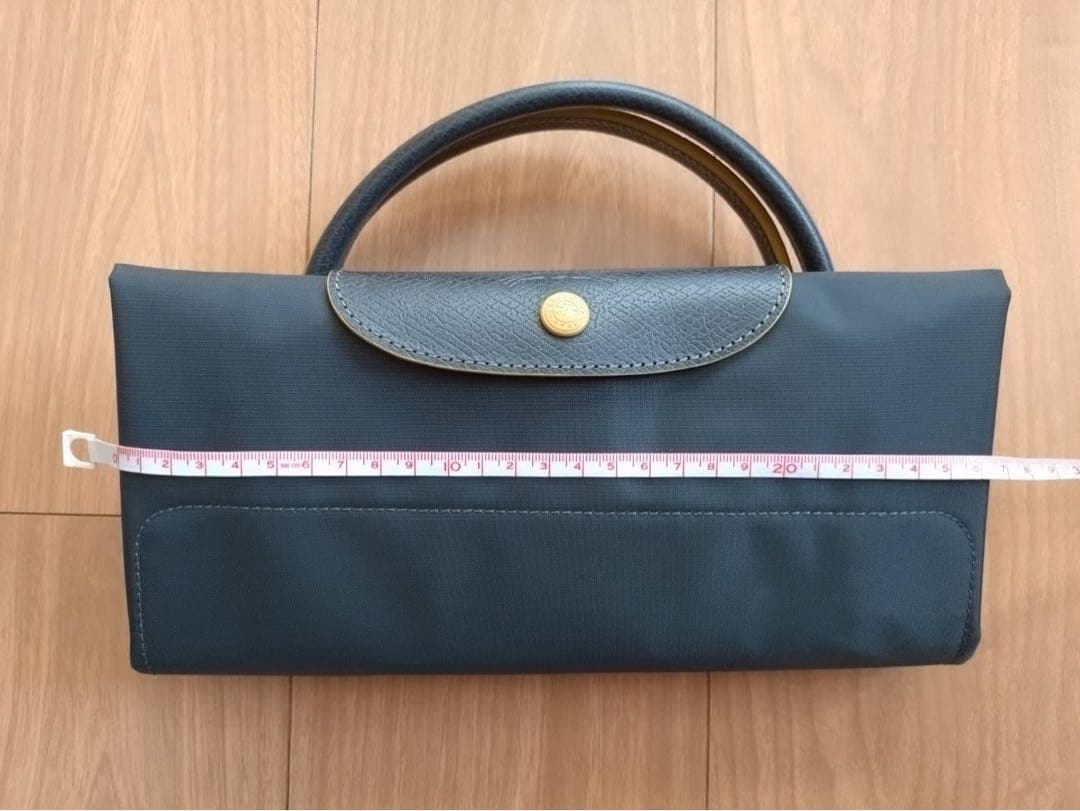 Longchampダークグレー ナイロン ボストンバック