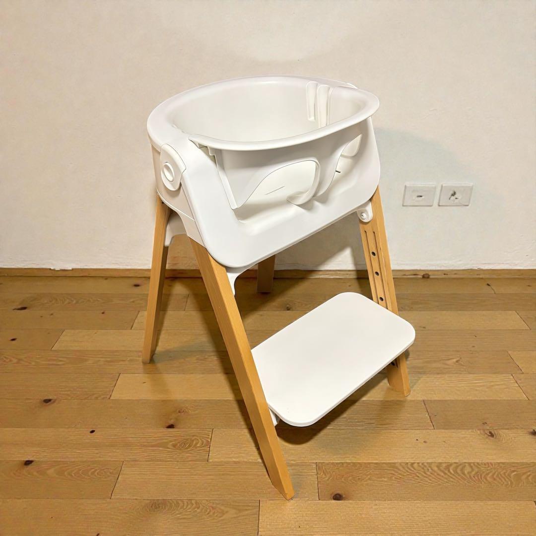 【極美品】STOKKE ステップス ベビーセット 人気 ホワイト ナチュラル