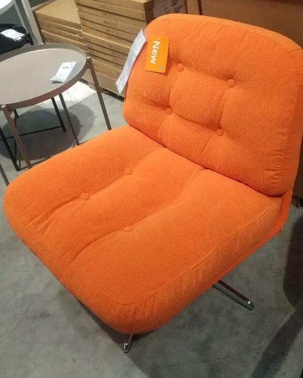 新色☆オレンジ IKEA ディヴリンゲ 回転チェア 1人掛けソファ