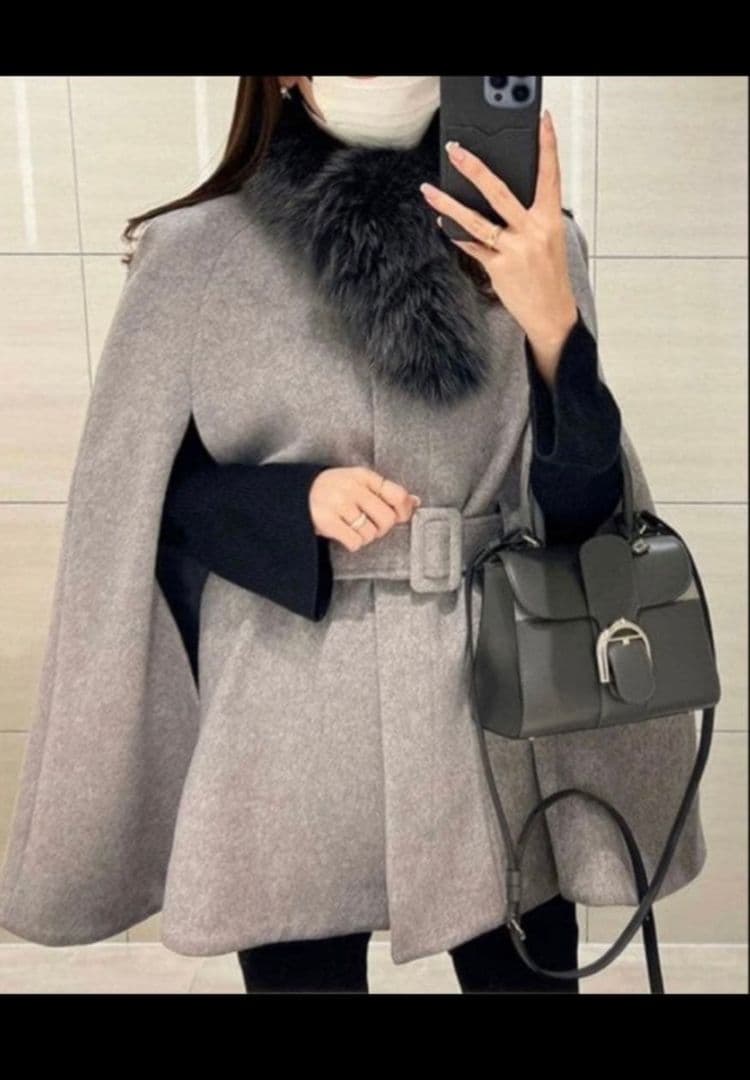 みぃmaison de dolce. グレー ケープコート