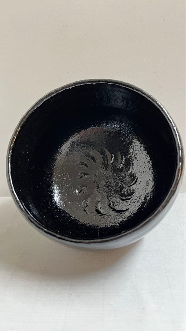 佐々木松楽造　長次郎写 黒楽茶碗共箱　未使用品 値下げしました。