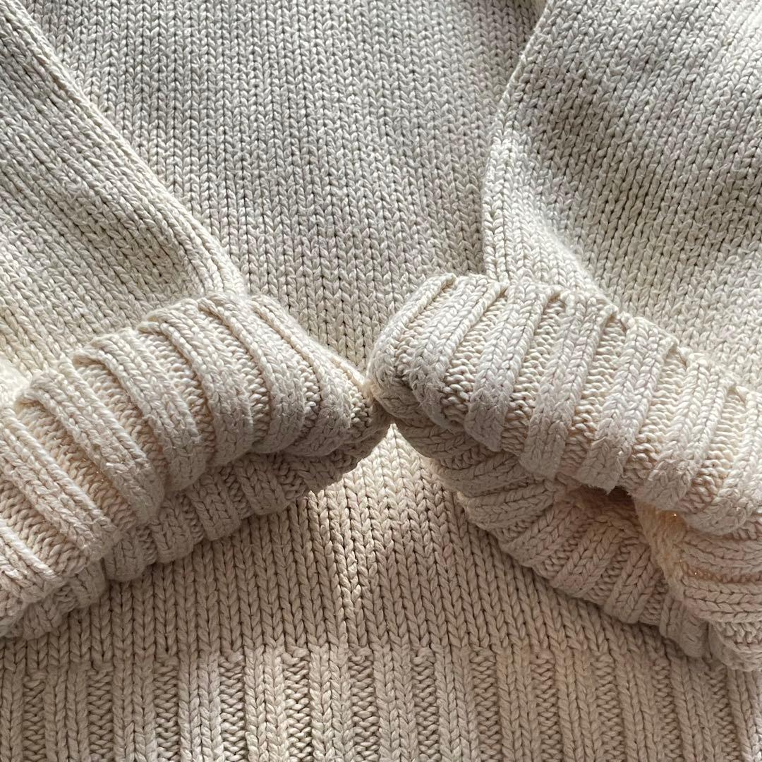 希少　美品　ポロバイラルフローレン　XL ハーフジップニット　コットン　ポニー