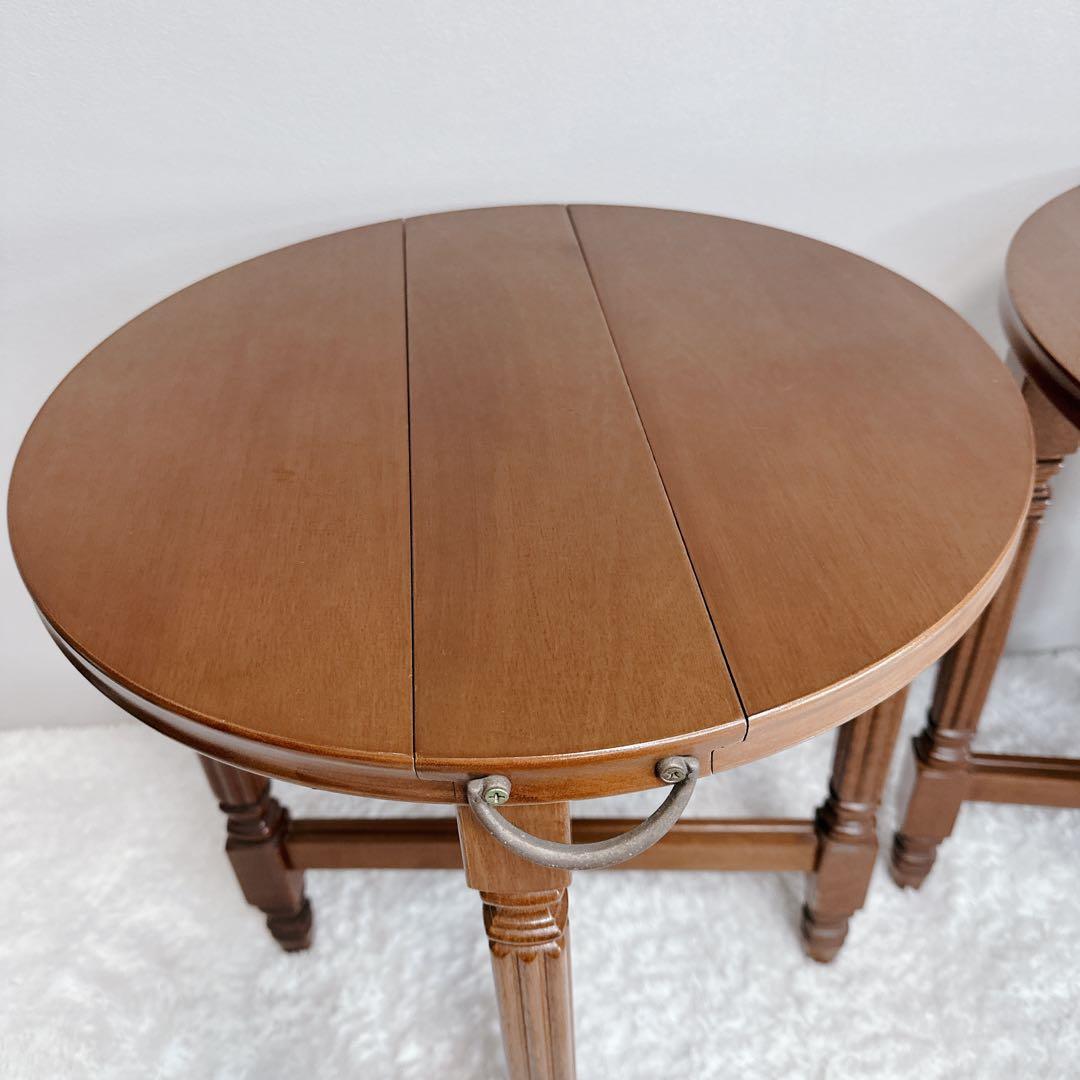 美品　アンティーク　ネストテーブル　3点セット　バタフライ式　レア　希少