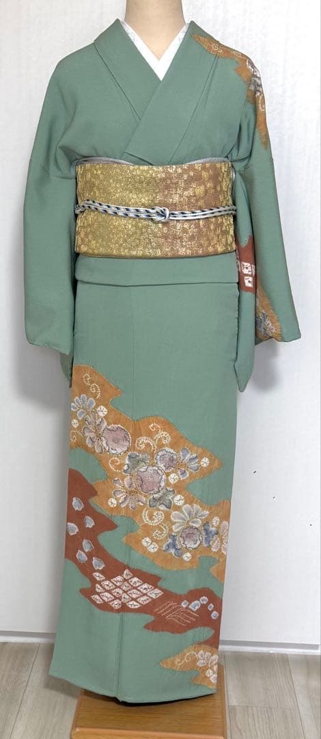新春セール！十日町友禅の名門「滝泰」謹製　翡翠色の美しい辻ヶ花訪問着