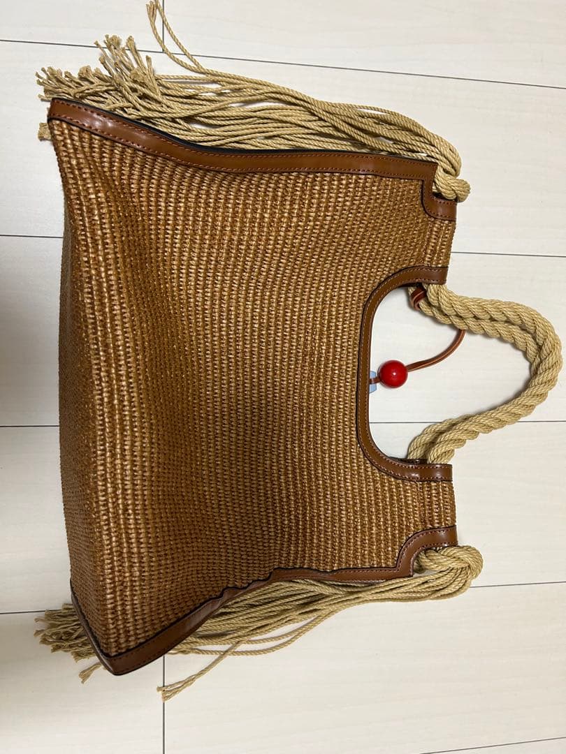 MARNI マルニ ロープハンドルラフィアハンドバッグ