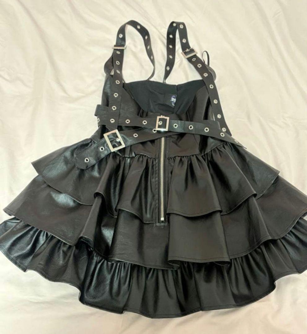 甘*豆様 QOOZA IMVAL Frill Leather Dress