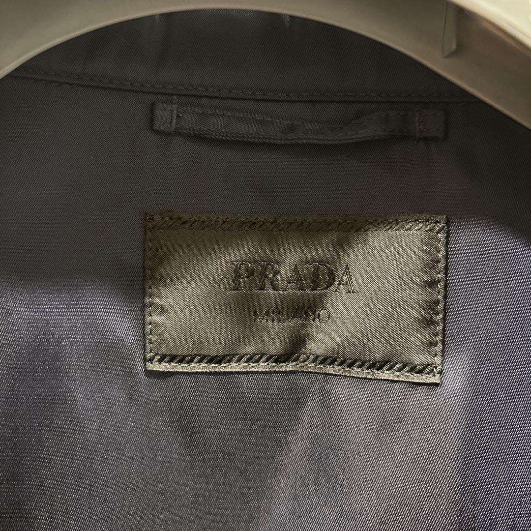 美品　PRADA Re-Nylon シャツ　三角ロゴ　XL 紺