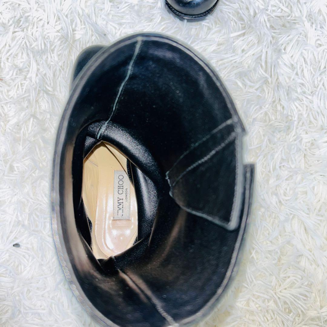 ジミーチュウ エンジニアブーツ 黒 レザー 箱袋付