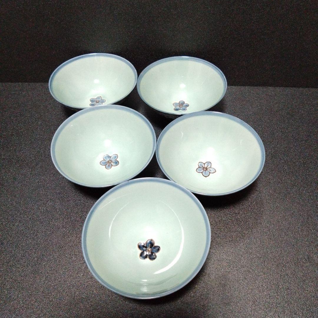 未使用 波佐見焼 龍庵窯 大きめ飯碗5個　お祝い