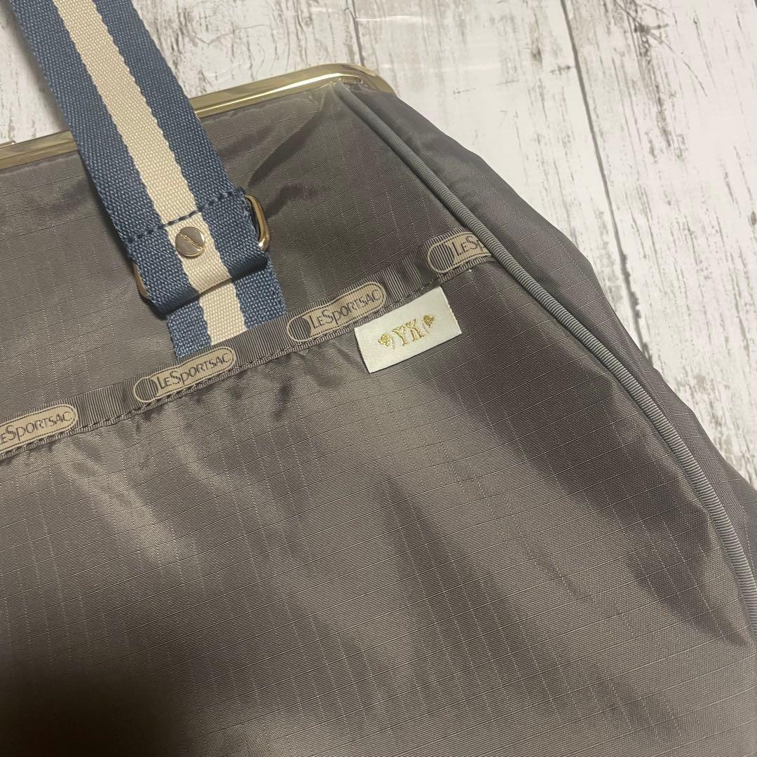 レスポートサック×風間ゆみえコラボ　ハンドバッグ　ガマ口バッグ　希少　グレー