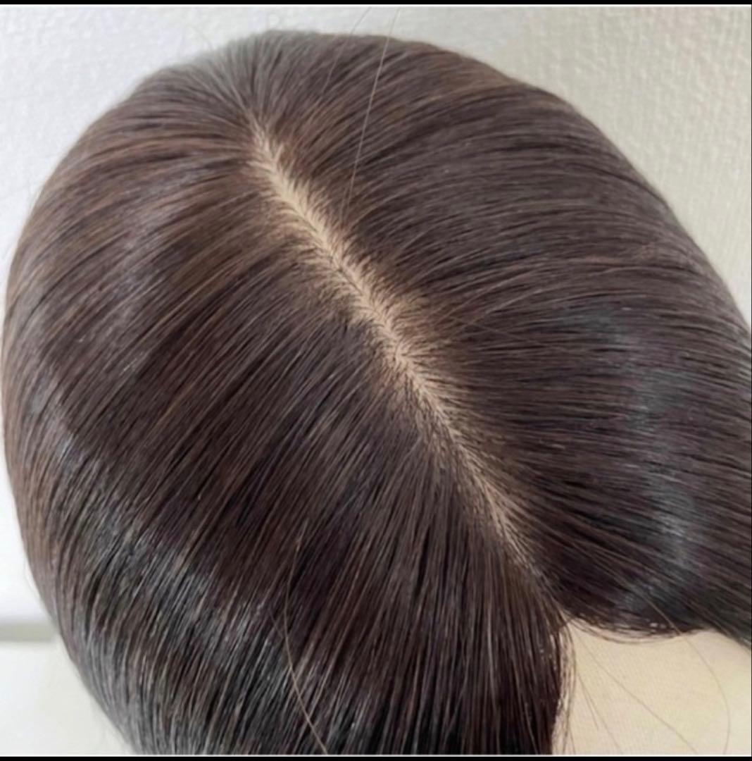 プレミアムロング ストレートウィッグ ヘアピース　8×13cm