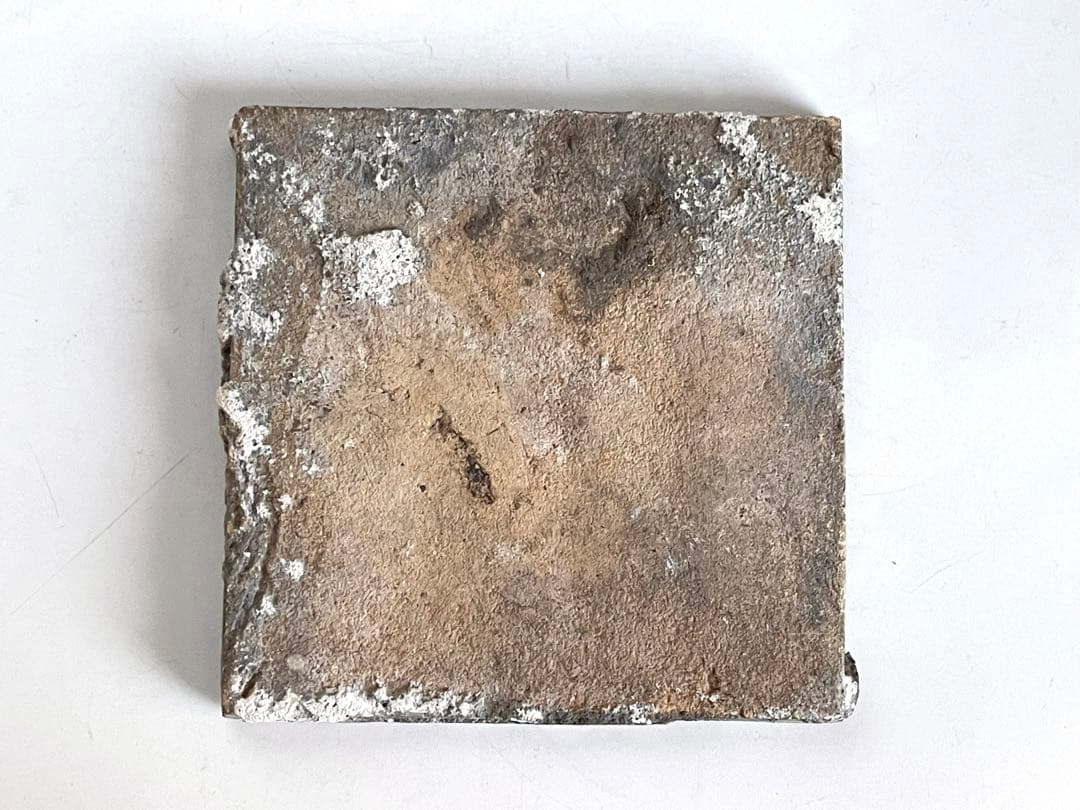 骨董　アンティーク　デルフトタイル　染付　人物文　港　船　17世紀　オランダ