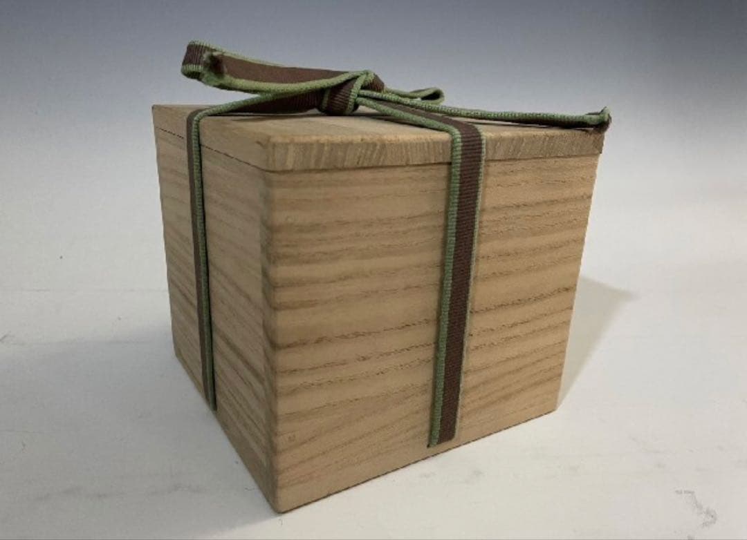 古萩茶碗「夕涼」裏千家 十四代 淡々斎花押 時代の名碗！7129