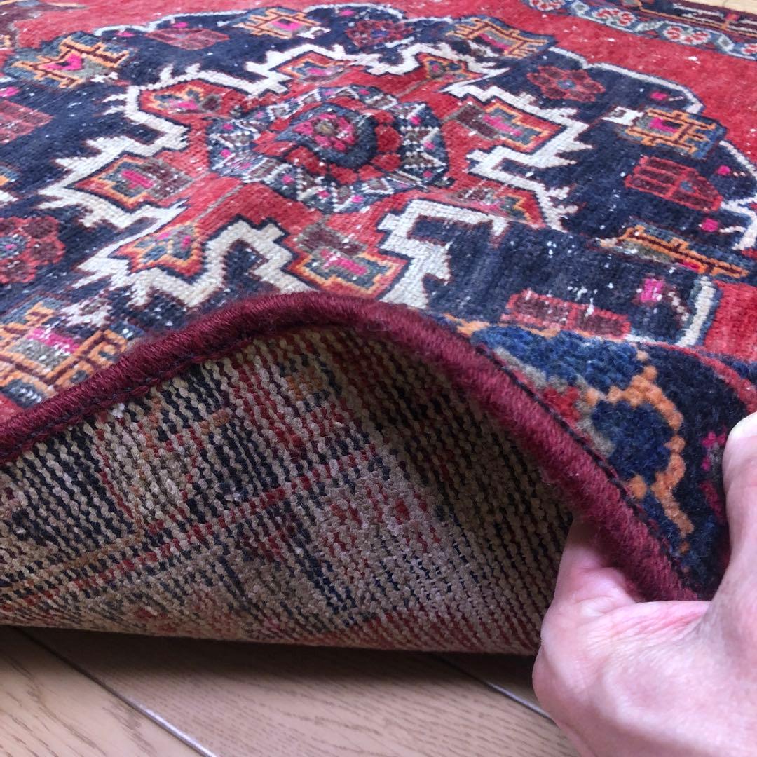 ペルシャ絨毯 ヴィンテージラグ 214×49cm 手織り オールドpersia