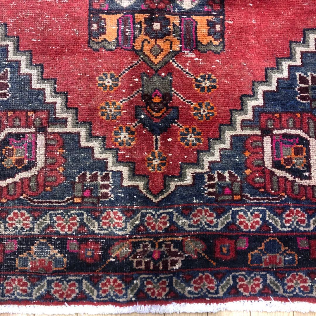 ペルシャ絨毯 ヴィンテージラグ 214×49cm 手織り オールドpersia