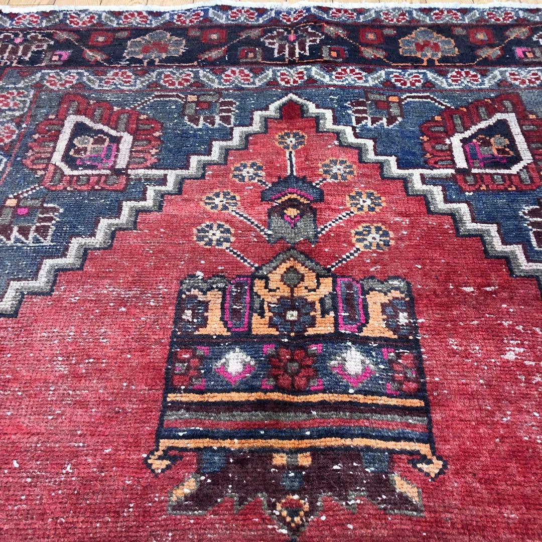 ペルシャ絨毯 ヴィンテージラグ 214×49cm 手織り オールドpersia