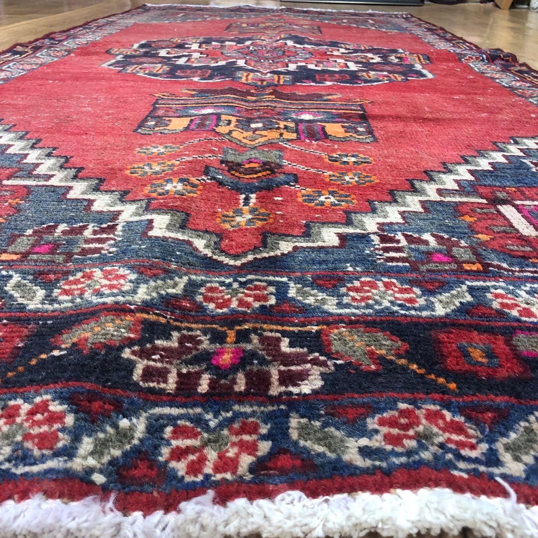 ペルシャ絨毯 ヴィンテージラグ 214×49cm 手織り オールドpersia