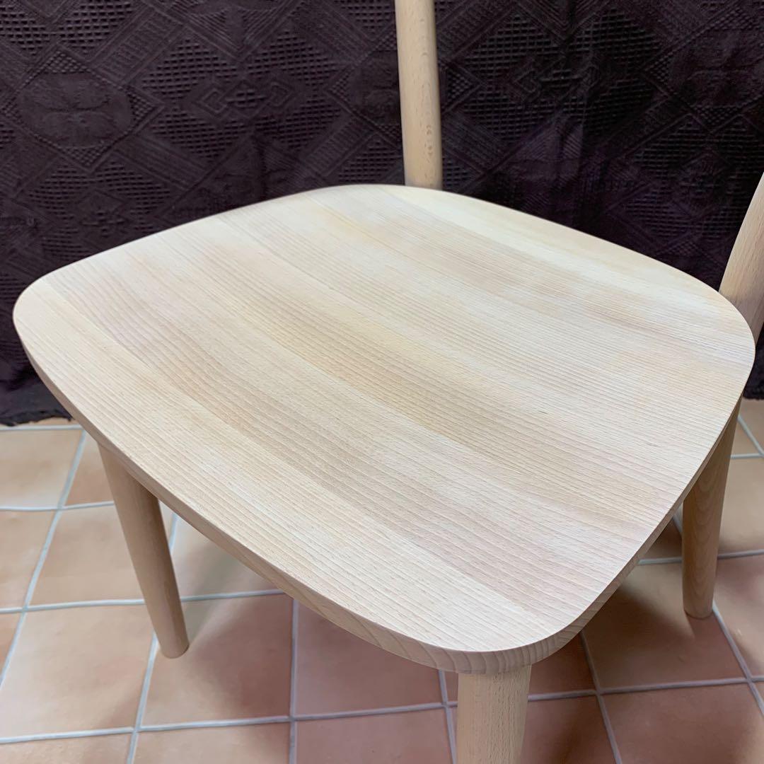 【無塗装◆サンディング処理仕上】MUJI 無印良品 ブナ無垢材チェア 椅子 イス