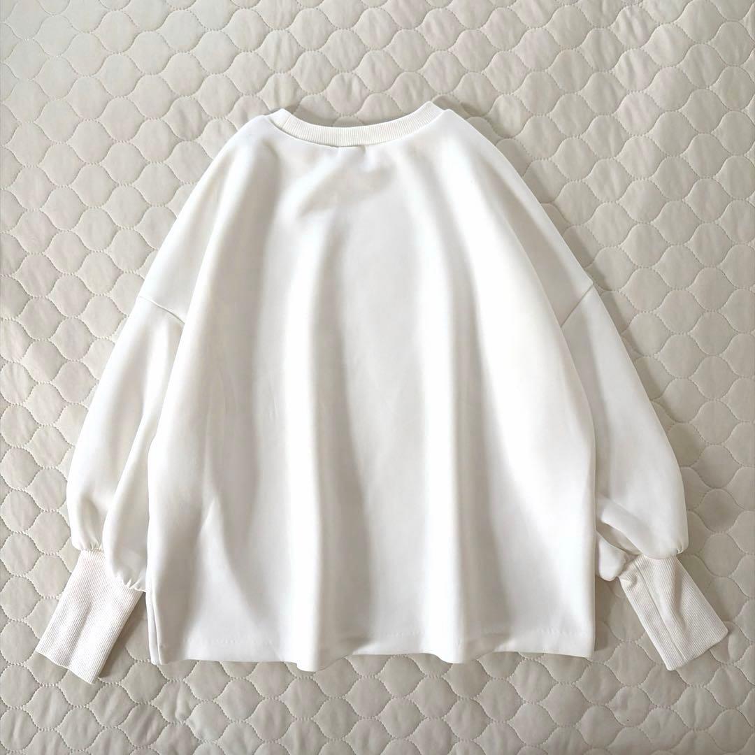 【美品】BEARDSLEY✴︎ダンボールパフトレーナー　ホワイト　FREEサイズ