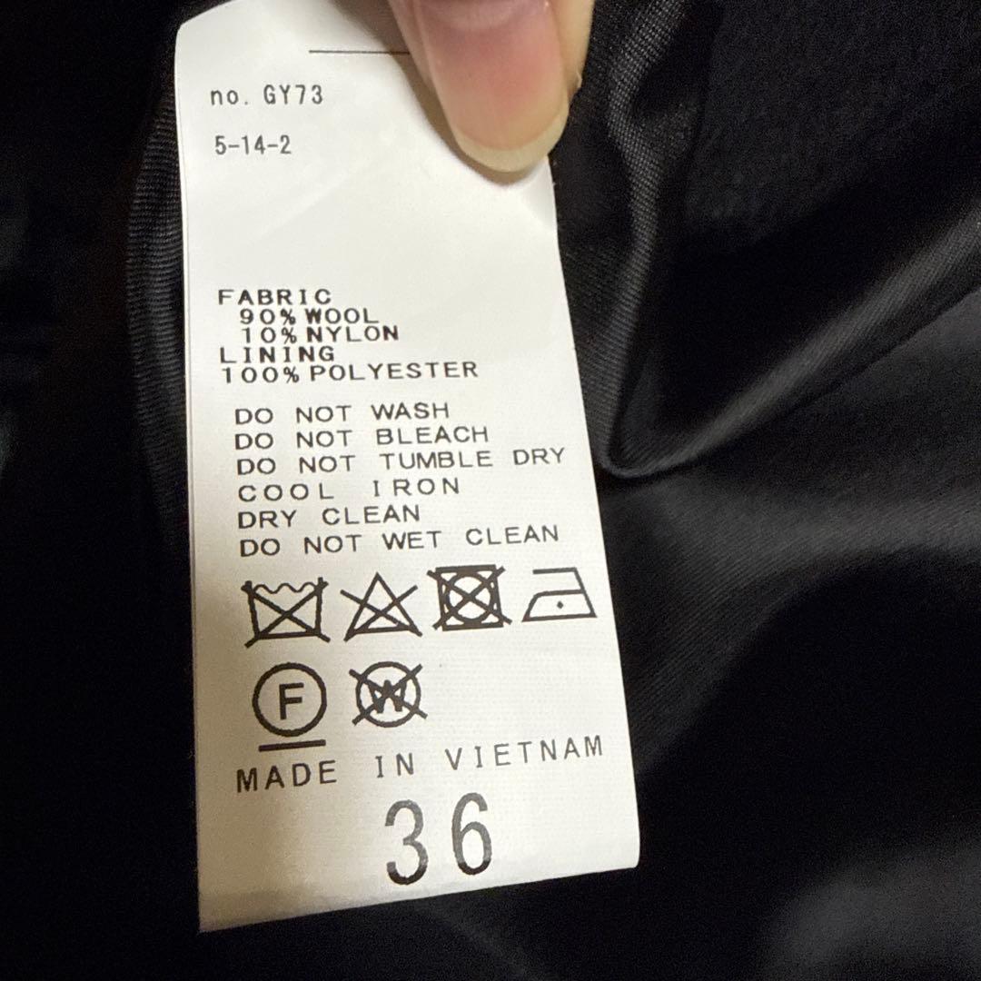 超美品です！！フレームワーク メルトンスタンドポンチョコートブラック36サイズ