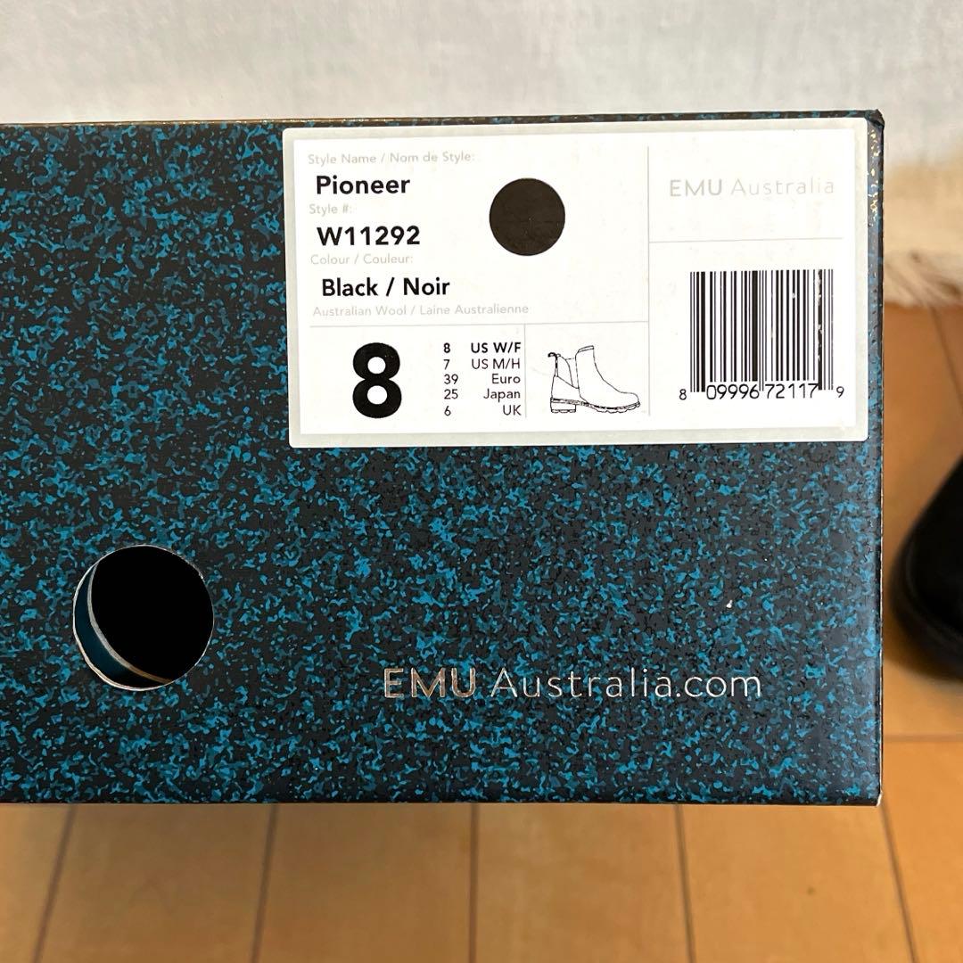 【美品】EMU Australia Pioneer サイドゴアブーツ 25cm黒