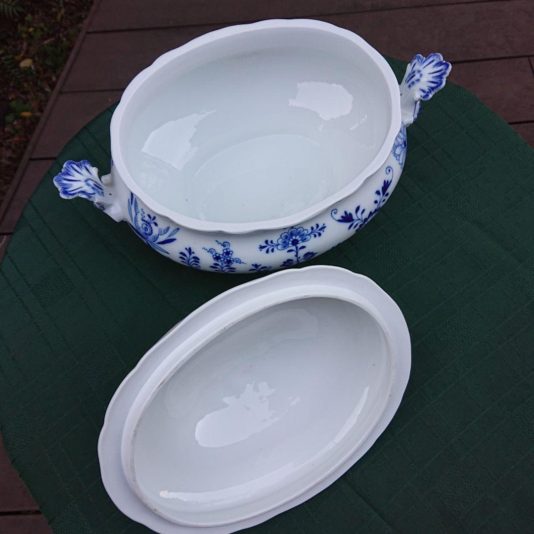 マイセンMeissenブルーオニオン スープチューリン ボタン剣マーク 美品