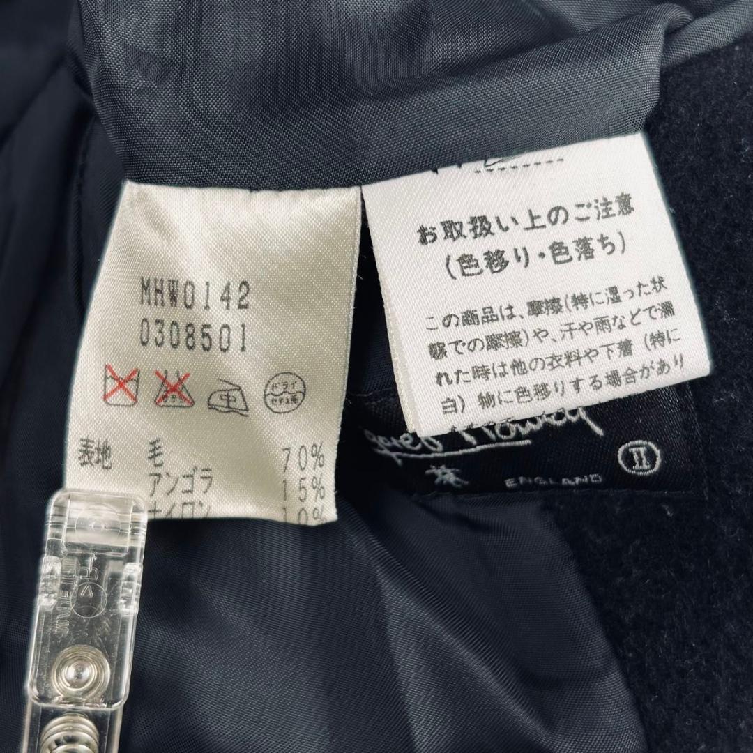 美品 マーガレットハウエル ピーコート アンゴラ カシミヤ カシミアブラック