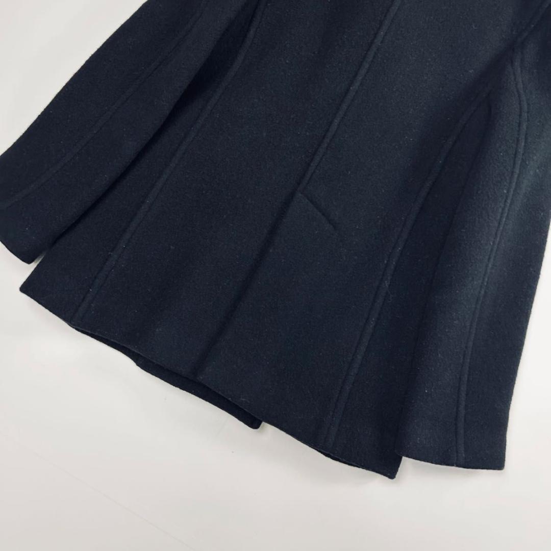 美品 マーガレットハウエル ピーコート アンゴラ カシミヤ カシミアブラック