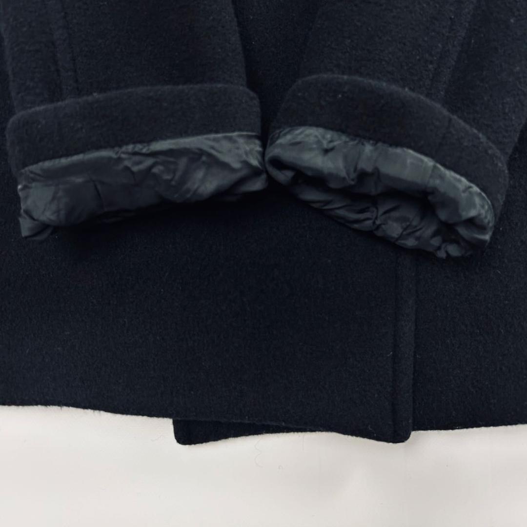 美品 マーガレットハウエル ピーコート アンゴラ カシミヤ カシミアブラック