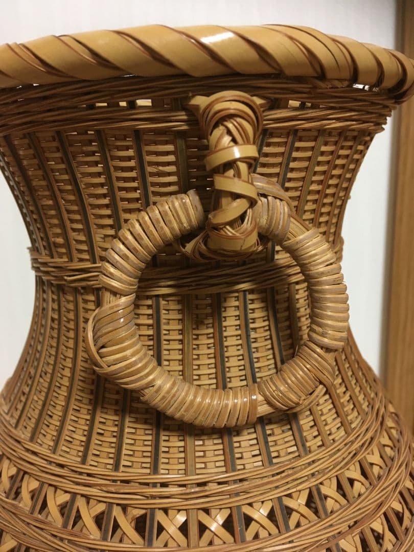 花籠　竹籠　竹かご　花竹籠　工芸品　竹細工　田辺一竹斎