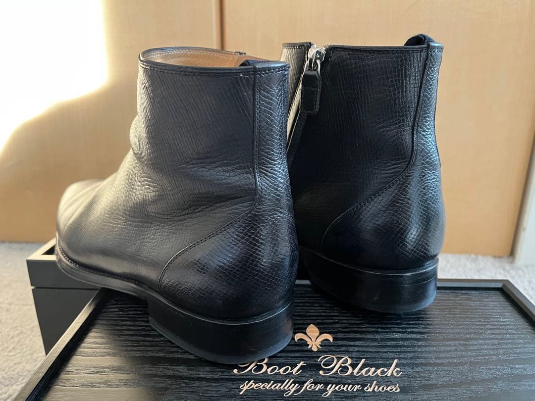 F.LLI Giacometti サイドジップブーツ グレインレザー 40