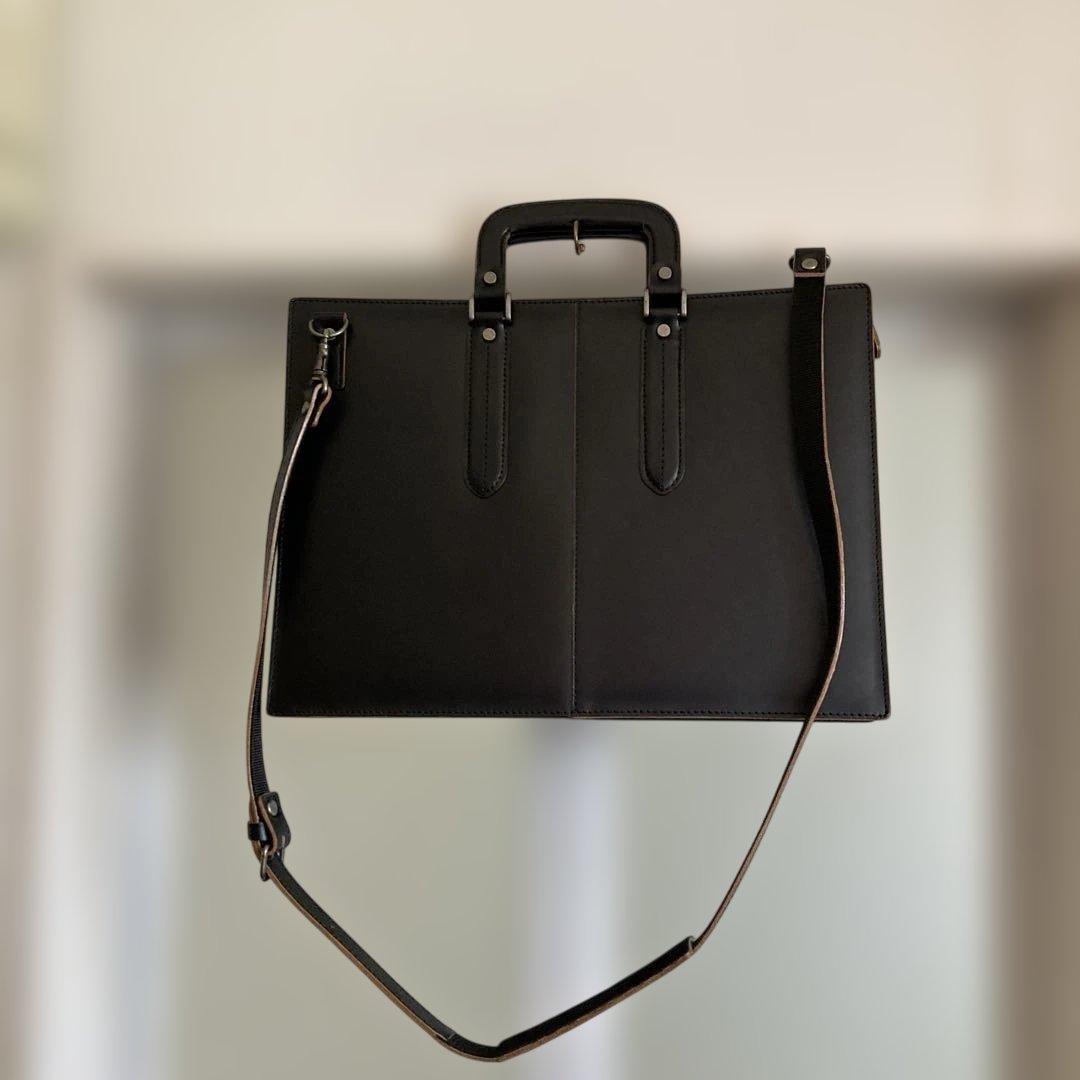 青木鞄COMPLEX GARDENS 2ウェイA4レザーブリーフケース ブラック