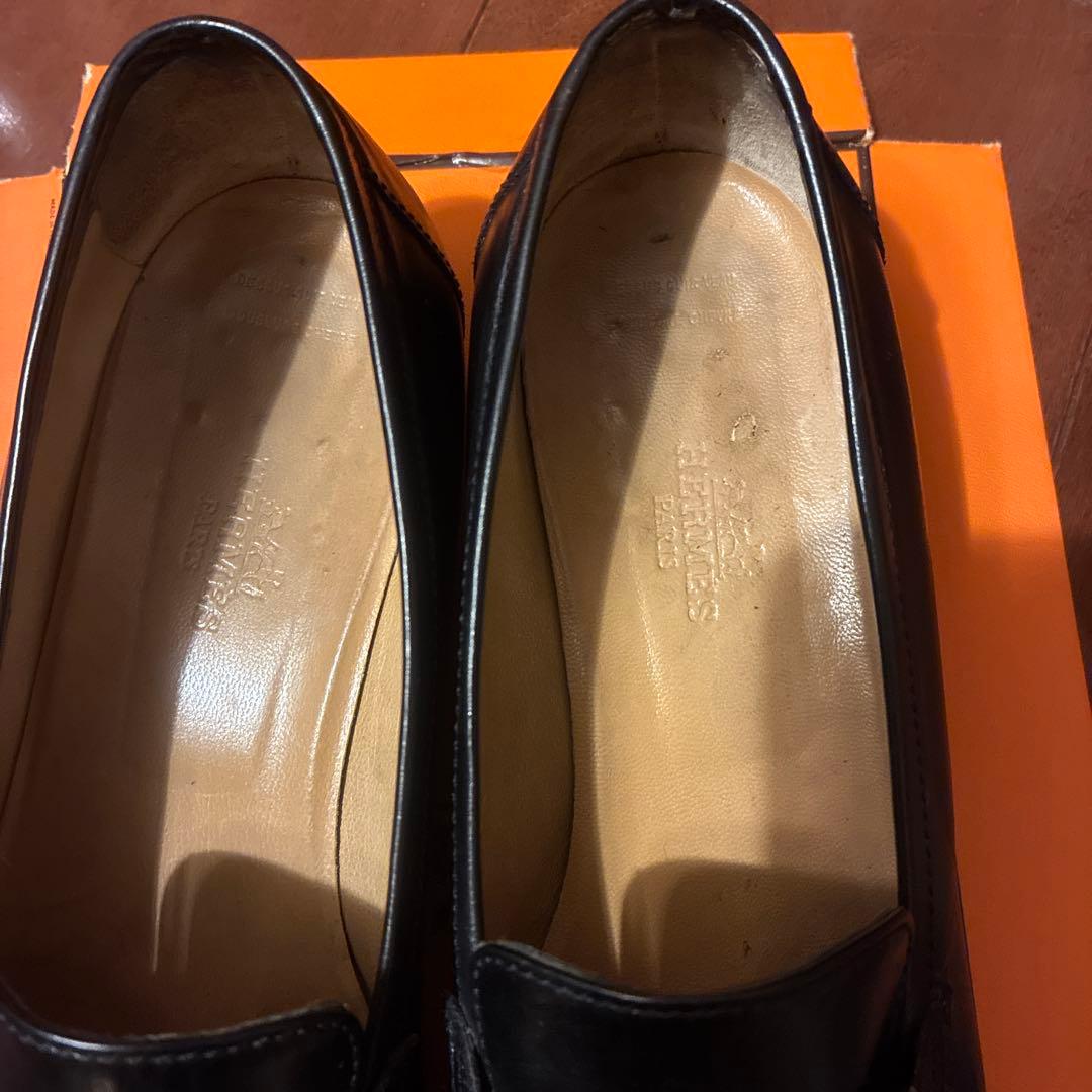 エルメス　ローファーヒール　37 ブラック