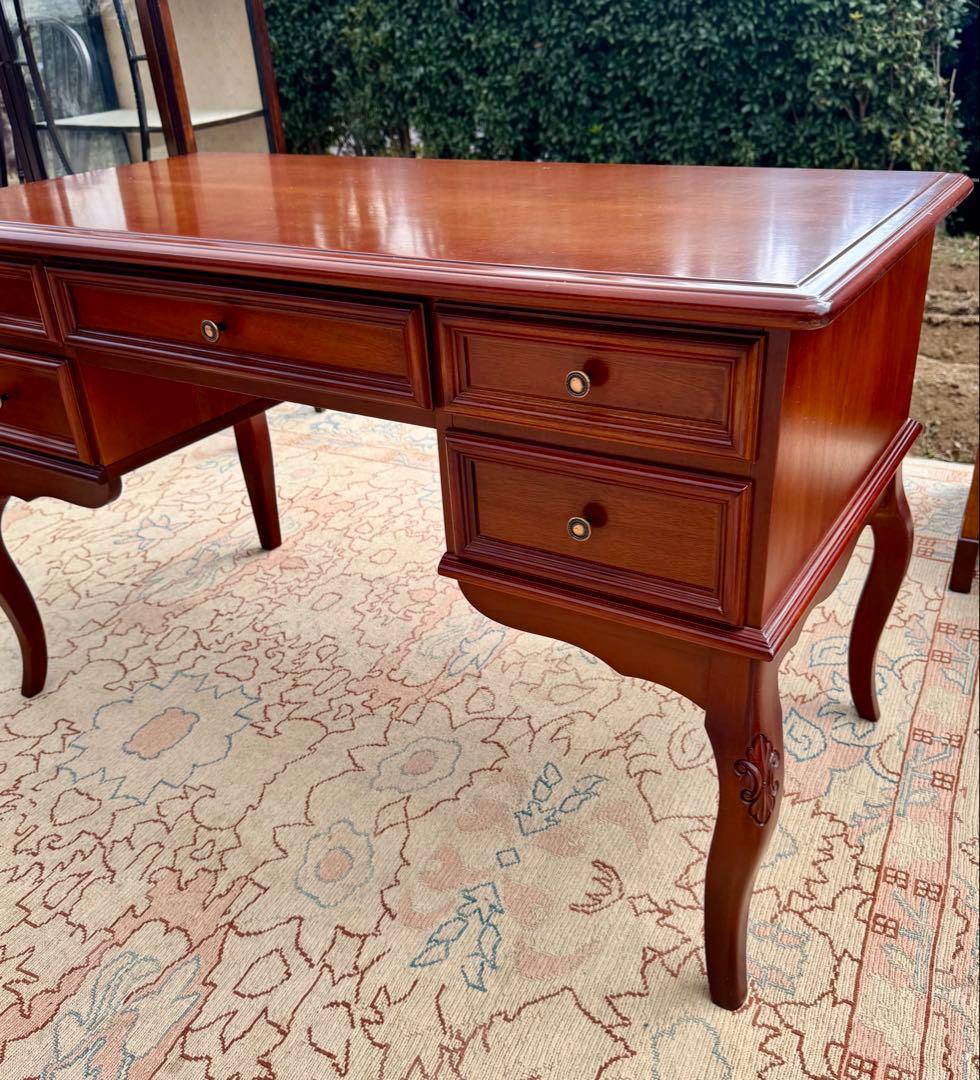 IDC大塚家具 KENT 両袖デスク 東海家具 西洋クラシック　書斎机