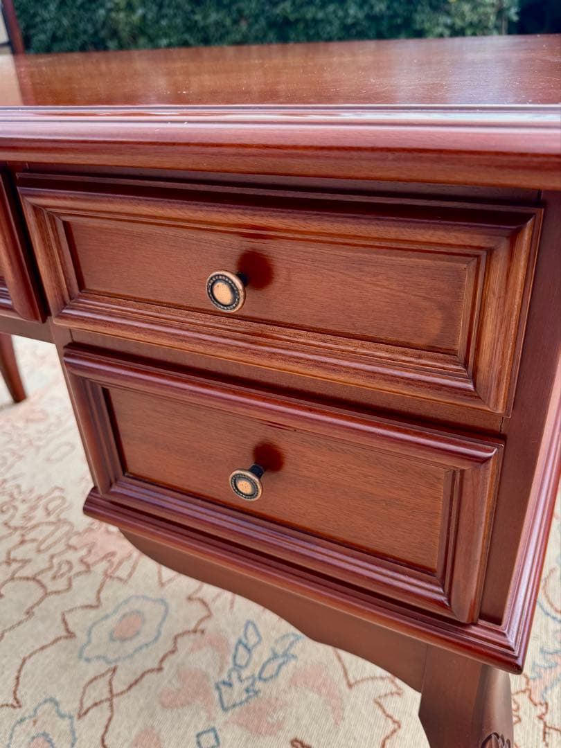 IDC大塚家具 KENT 両袖デスク 東海家具 西洋クラシック　書斎机