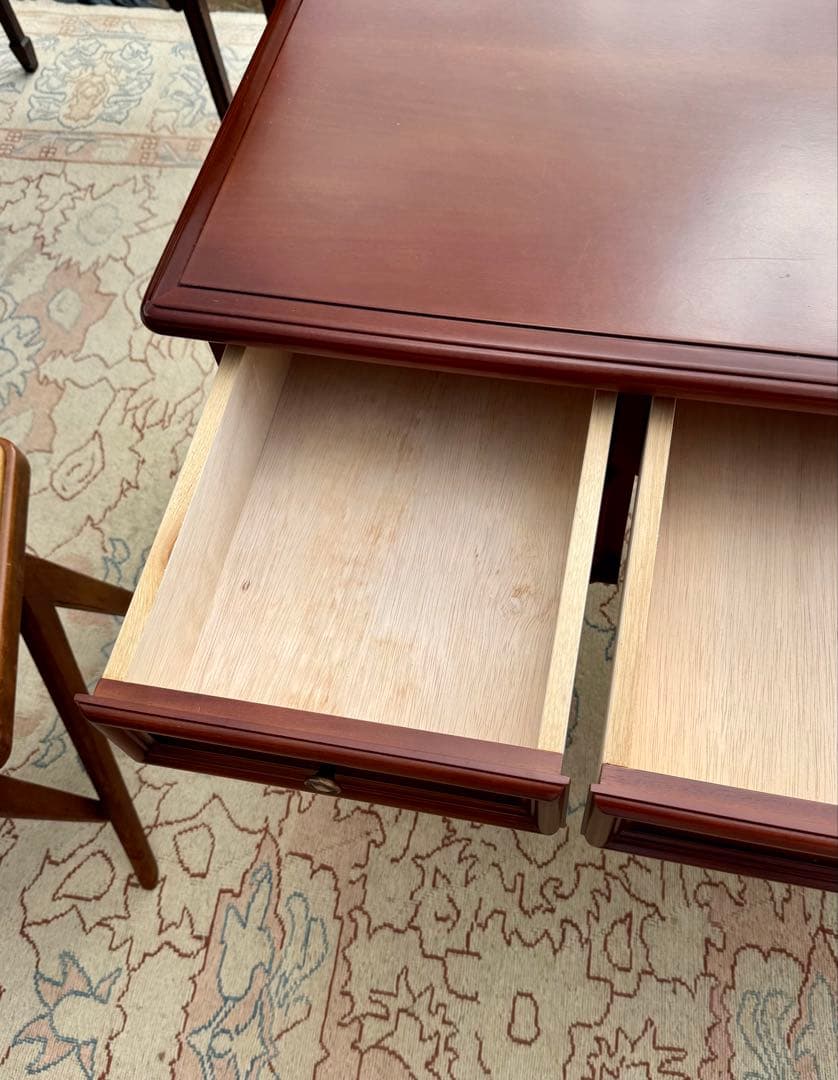 IDC大塚家具 KENT 両袖デスク 東海家具 西洋クラシック　書斎机