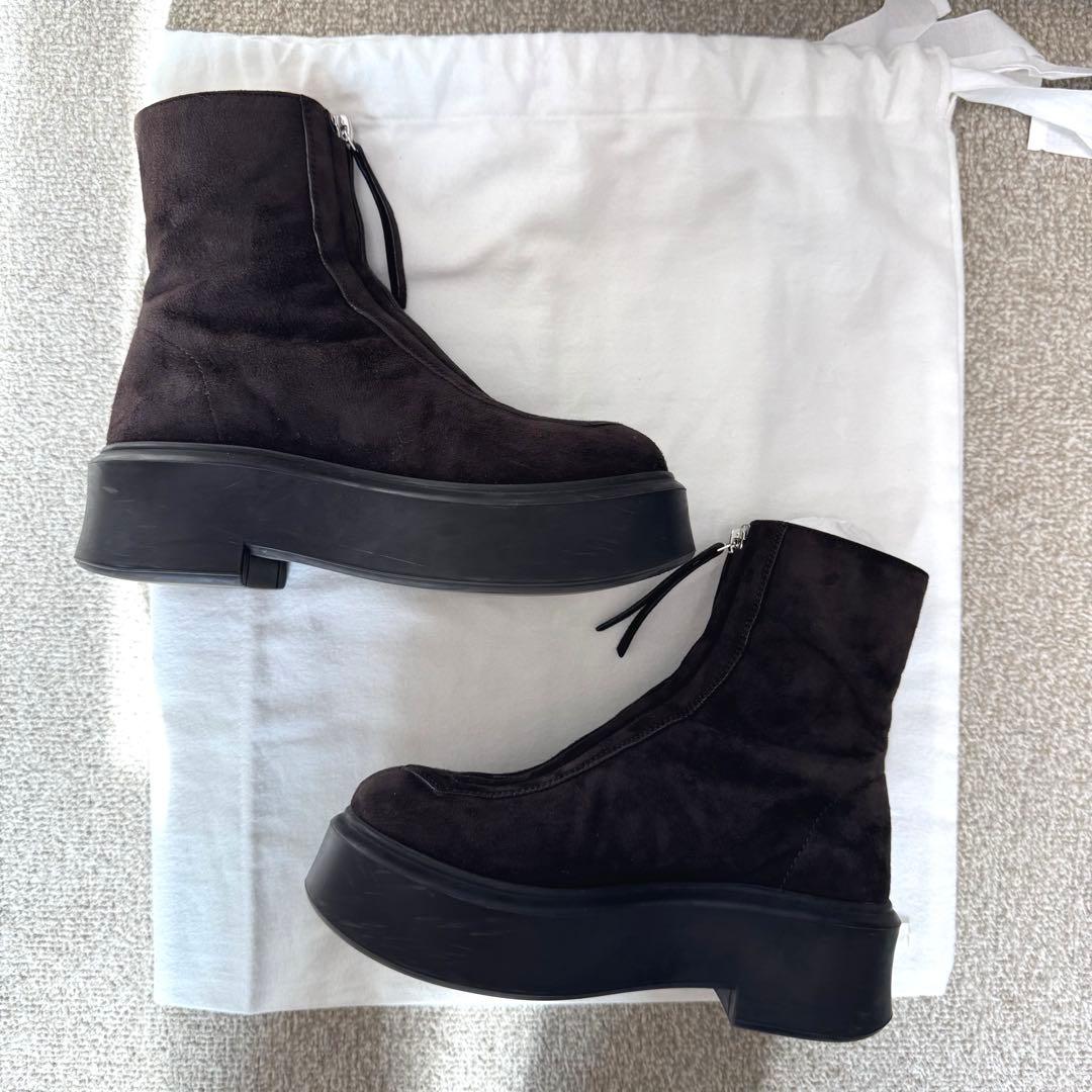 THE ROW ザロウ Zipped Boots ジップブーツ ブラウン