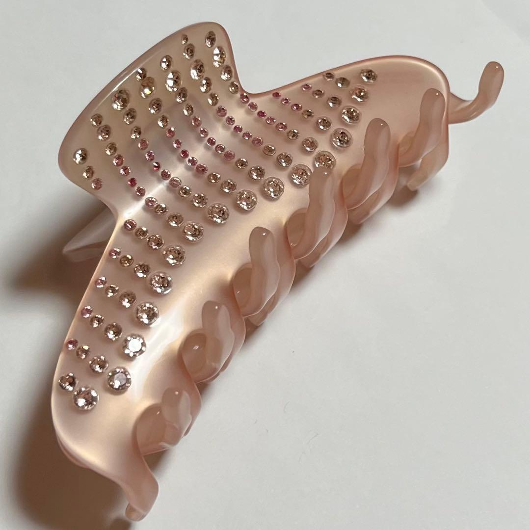 アレクサンドルドゥパリ ヘアクリップ　ラインストーン　ピンク　 L