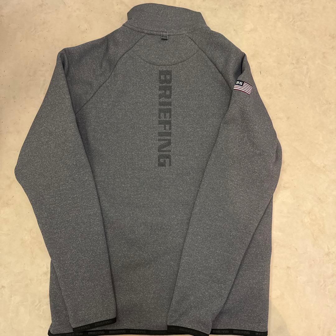 BRIEFING 中フリースジャケット グレーMサイズ