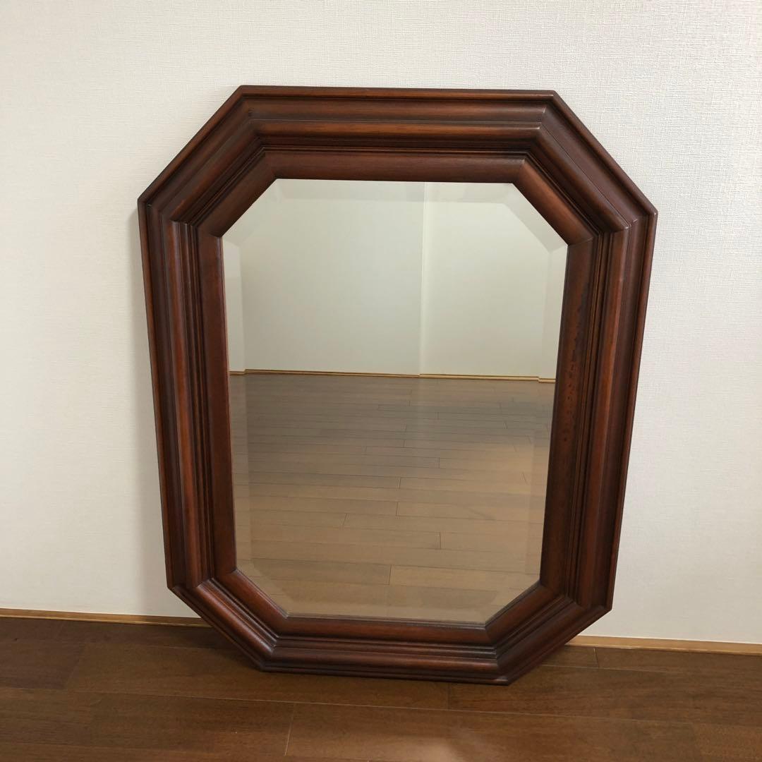 アンティーク 壁掛け鏡 イタリア製 八卦鏡 ウォールミラー