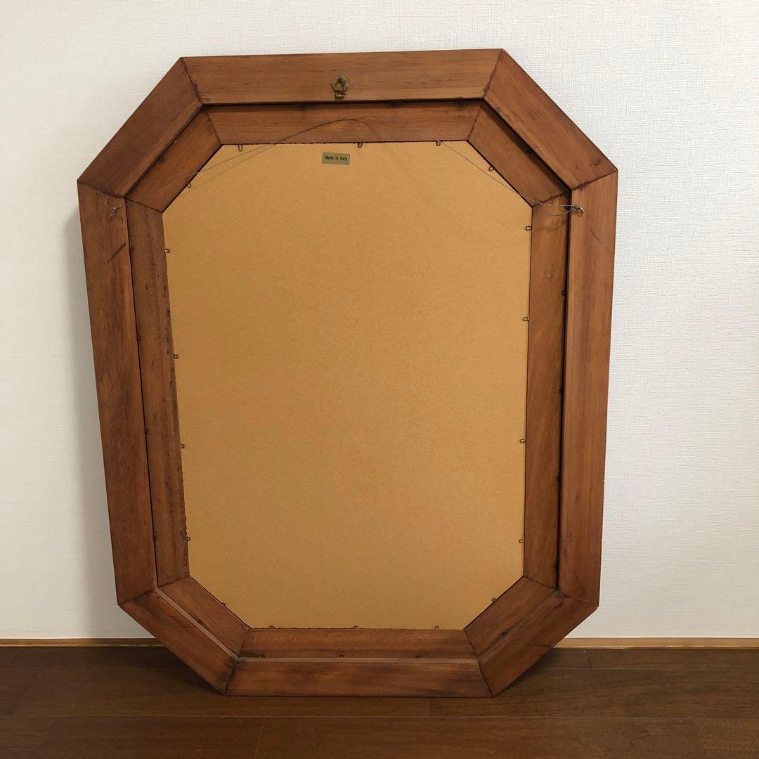 アンティーク 壁掛け鏡 イタリア製 八卦鏡 ウォールミラー